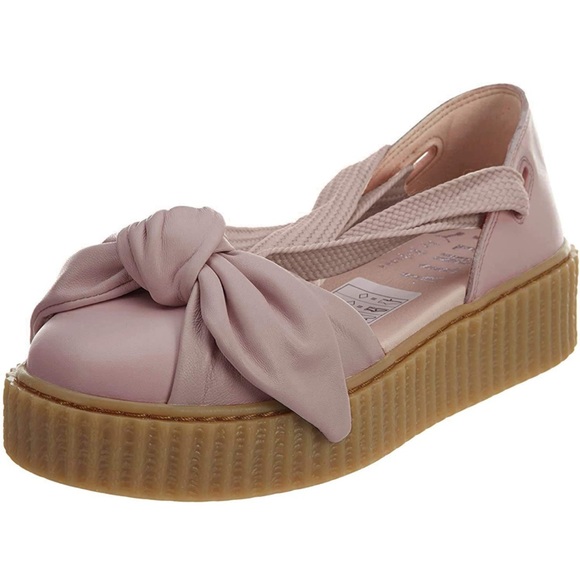 Fenty By Rihanna X Puma Pink Bow Creeper Chunky Platform Wrap Up Sneakers 6.5 - Picture 3 of 16
